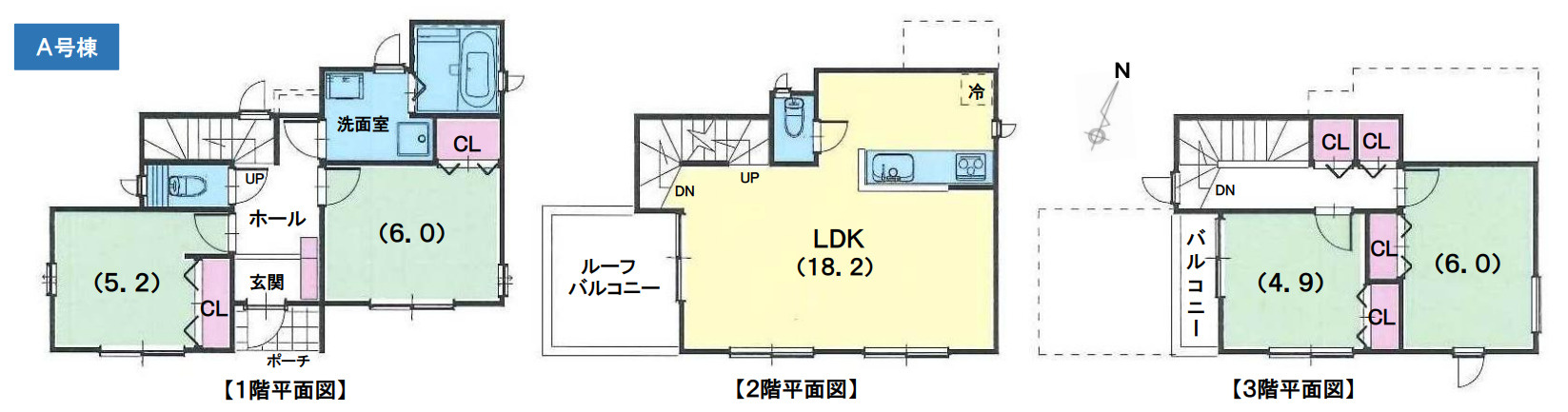 横浜市南区堀ノ内町2丁目 新築戸建て【仲介手数料無料】の間取り