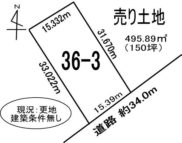 白老町東町5丁目36-3　土地の外観