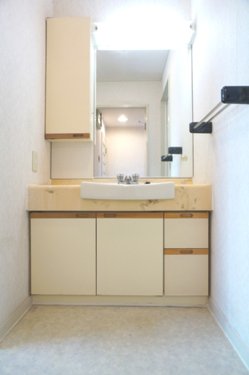 研究学園5団地525号棟の独立洗面台