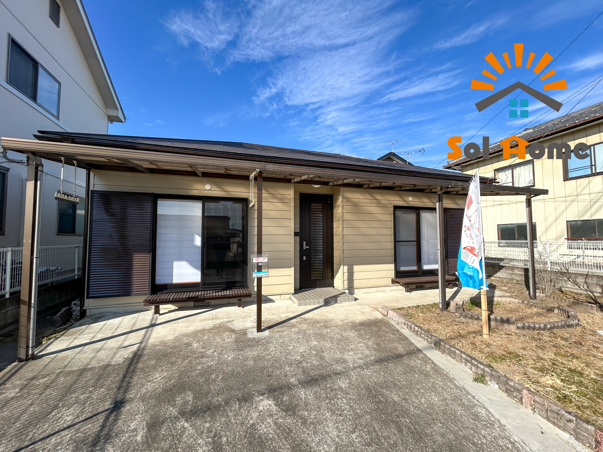 前橋市粕川町込皆戸　中古住宅の外観|◆本日のご案内も大歓迎です♪◆ 図面や写真では分からない部分を不動産のプロが丁寧にご説明いたします！！ 年中無休のソルホームはいつでもお問い合わせをお待ちしております♪