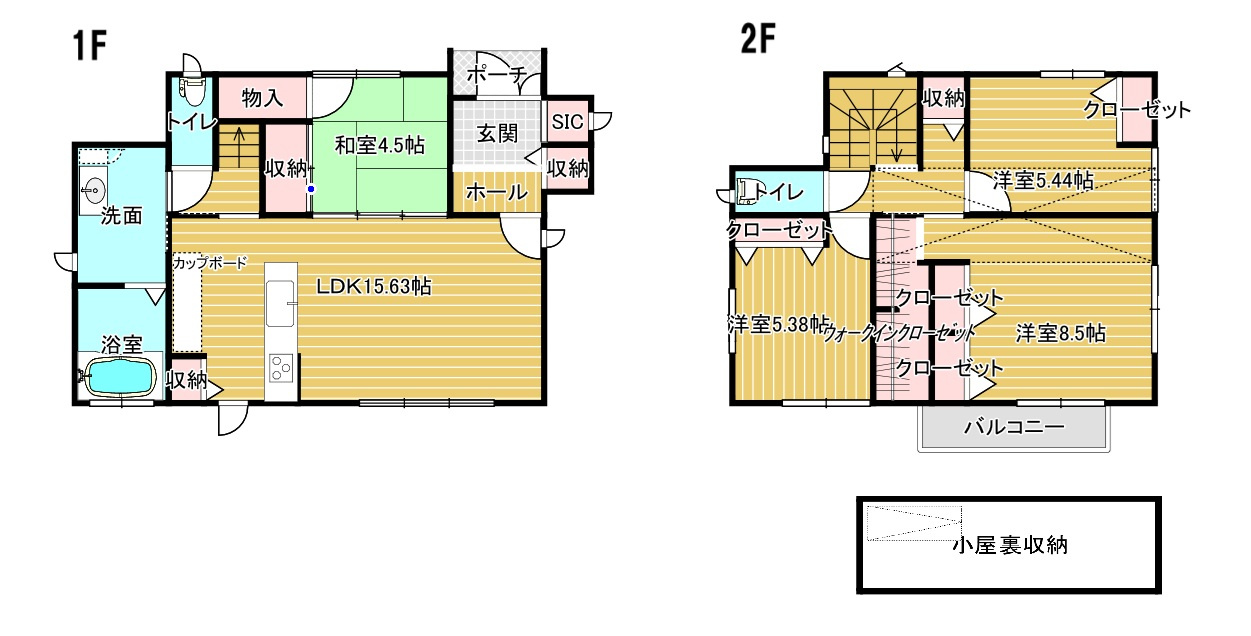 前橋市富士見町小暮　中古戸建の間取り|◇土地88.31坪　建物31.81坪　高性能樹脂サッシ　省令準耐火仕様◇
