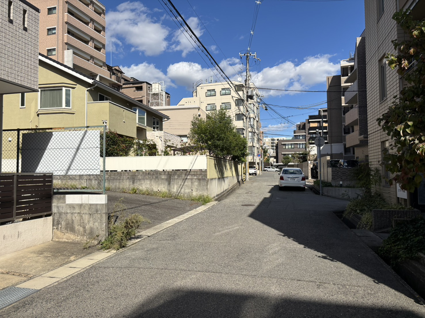 御影1丁目土地の前面道路含む現地写真