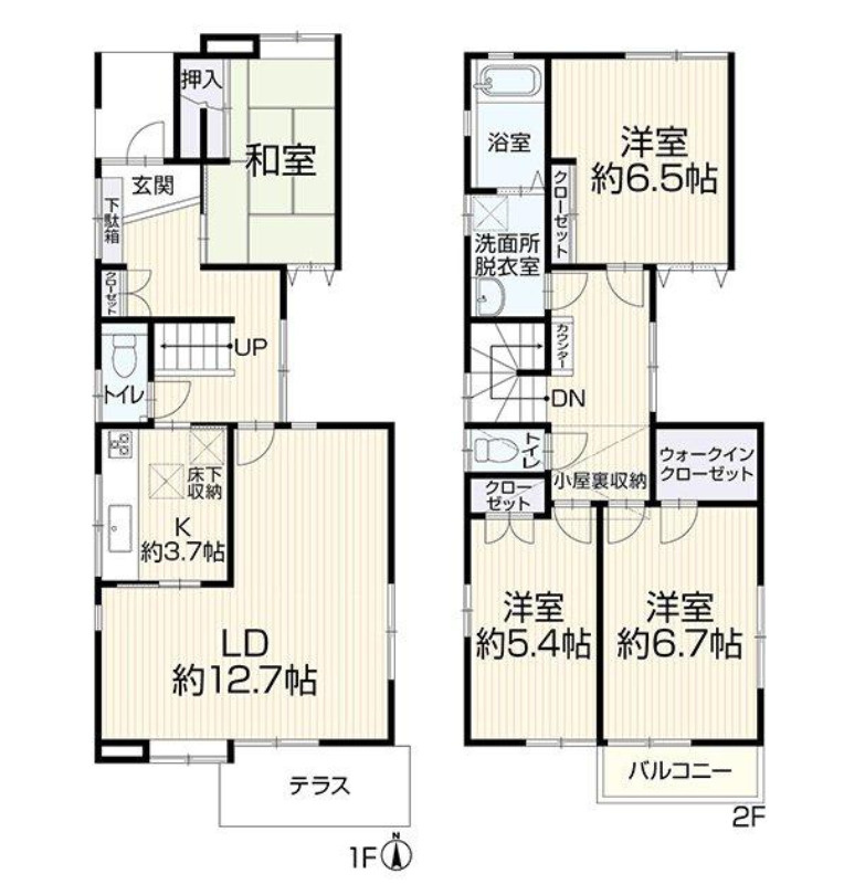 横浜市港南区日野9丁目　中古戸建【仲介手数料無料】の間取り