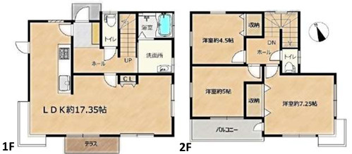 平塚市出縄　中古戸建　の間取り
