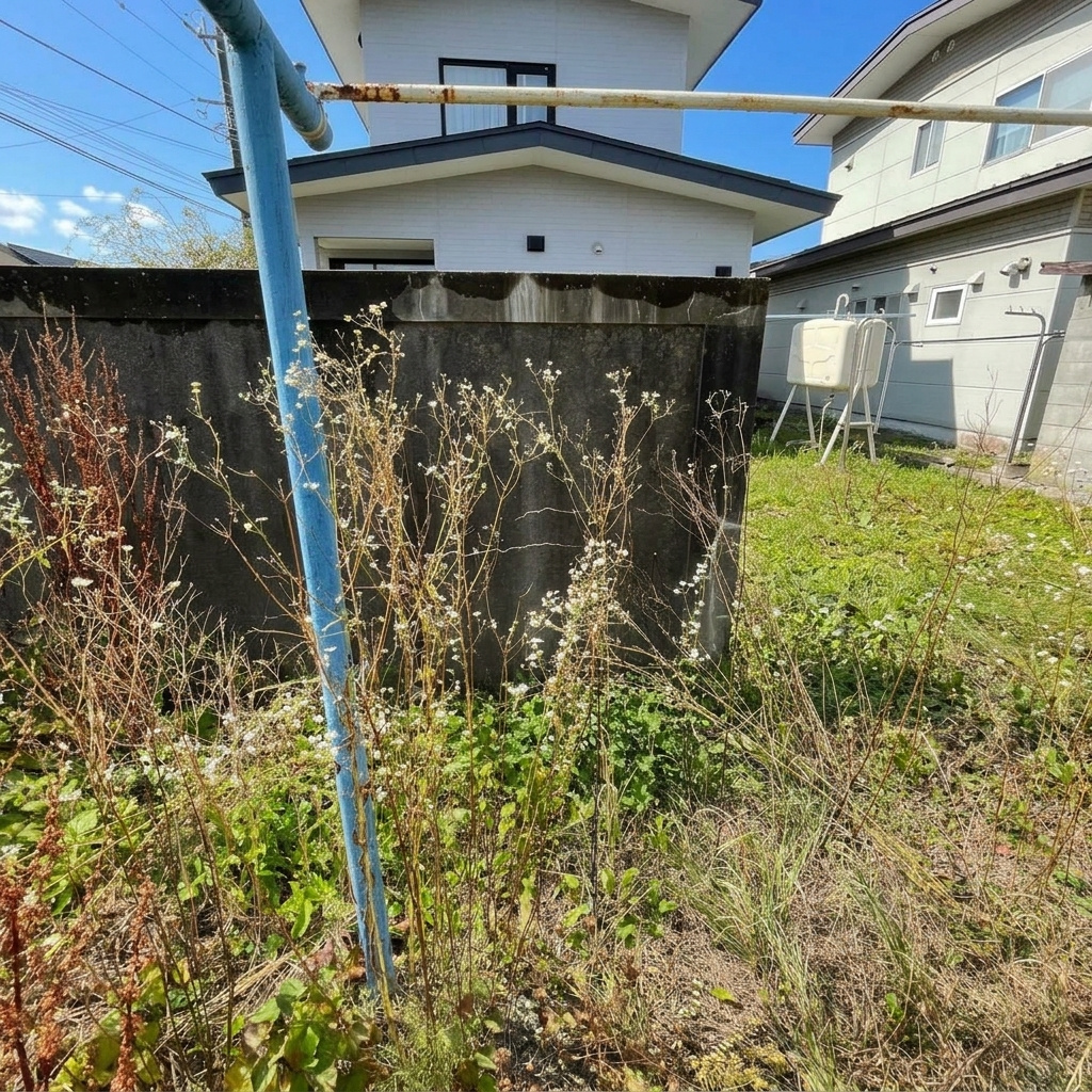 登別市新川町3丁目2-3　中古平屋戸建の庭