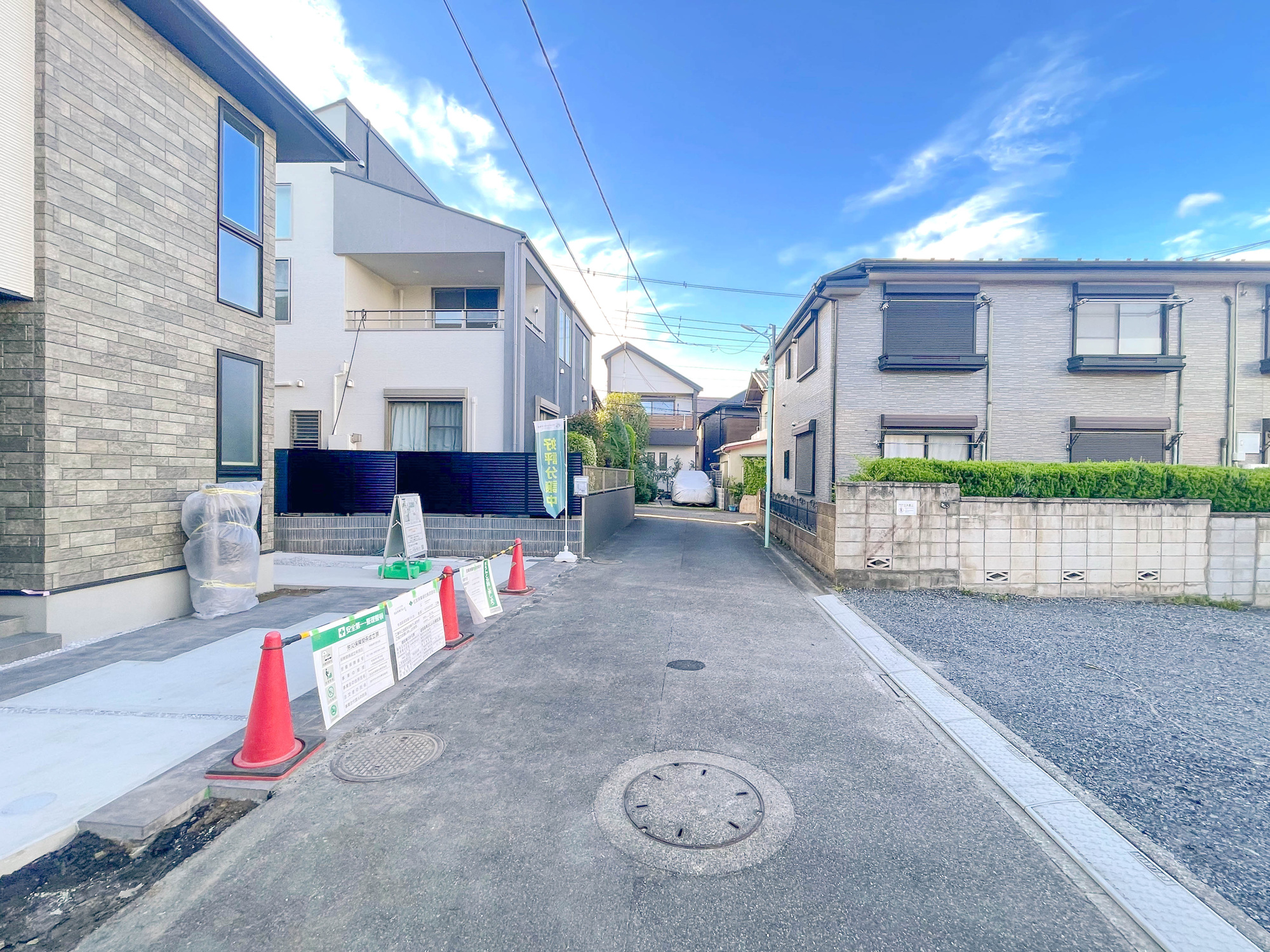 新築分譲［ミラクラス成田東Ⅱ］の前面道路含む現地写真|販売現地写真／前面道路