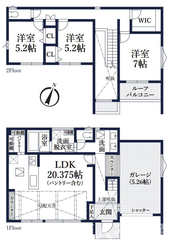 藤沢市鵠沼桜が岡１丁目１７－１１新築戸建ての間取り