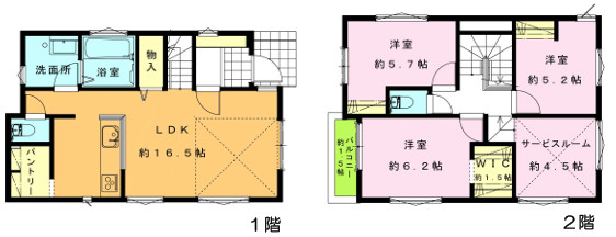 茅ヶ崎市西久保　新築戸建　全４棟の間取り
