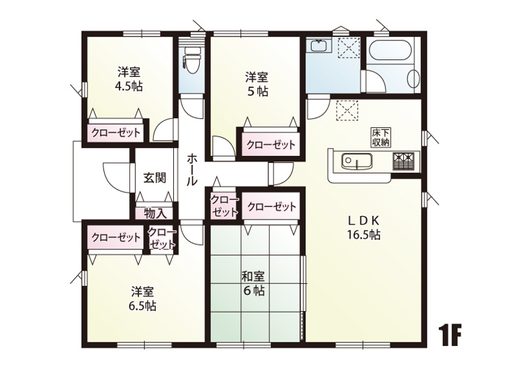 2号棟　建物面積：86.06㎡（26.03坪）
　　　  土地面積：304.74㎡（92.18坪）