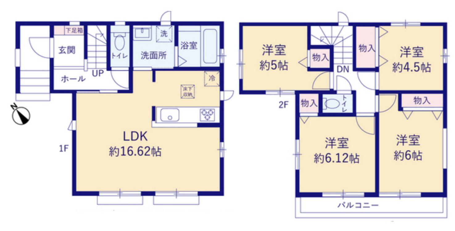 横浜市南区六ッ川2丁目　新築戸建て【仲介手数料無料】の間取り