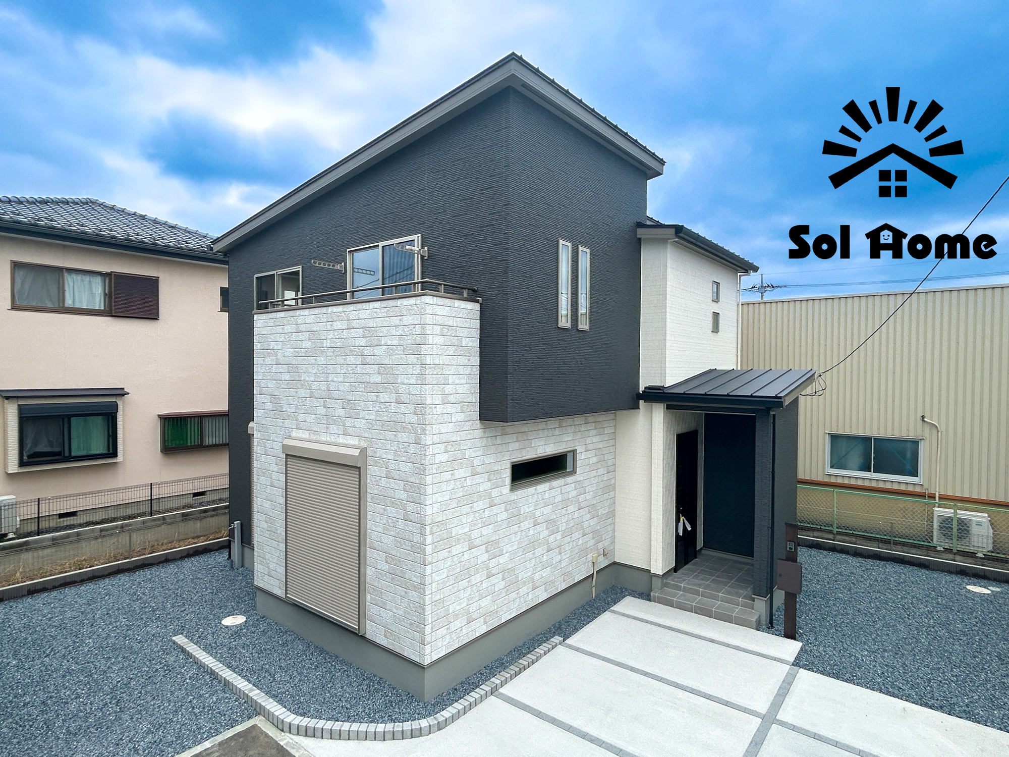 前橋市朝倉町第3期　新築住宅全2棟の完成予想図|同社施工例