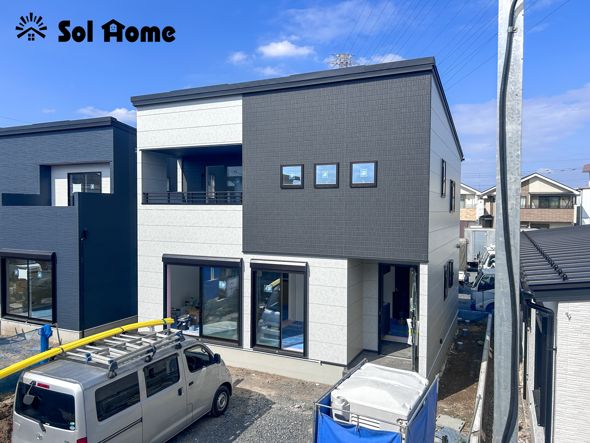 高崎市倉賀野町　新築住宅全3棟の外観|◆本日のご案内も大歓迎です♪◆ 図面や写真では分からない部分を不動産のプロが丁寧にご説明いたします！！ 年中無休のソルホームはいつでもお問い合わせをお待ちしております♪