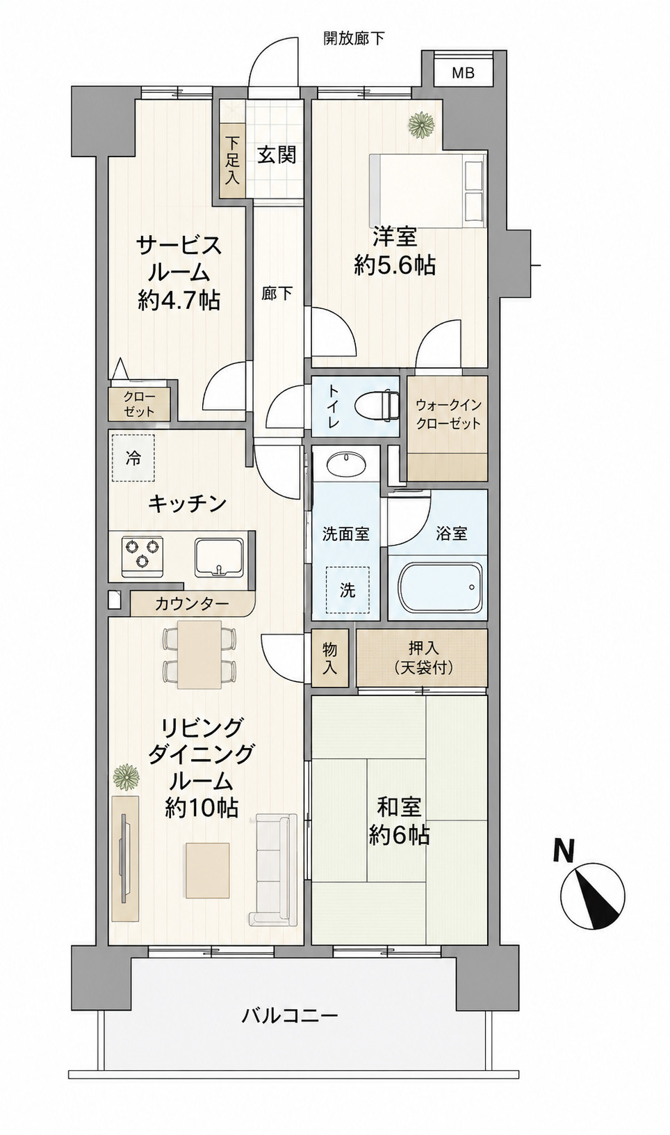 アドリーム大宮宮原弐番館の間取り