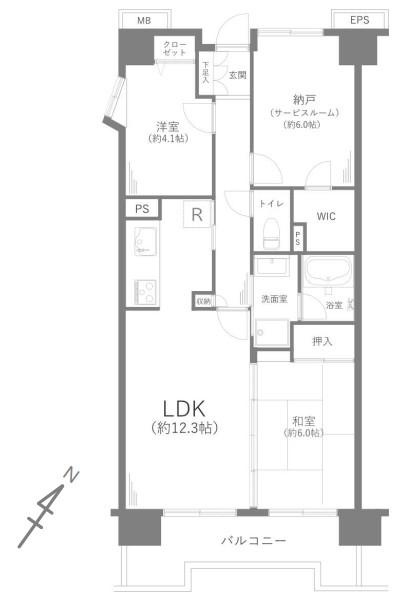 サニークレスト武蔵浦和の間取り
