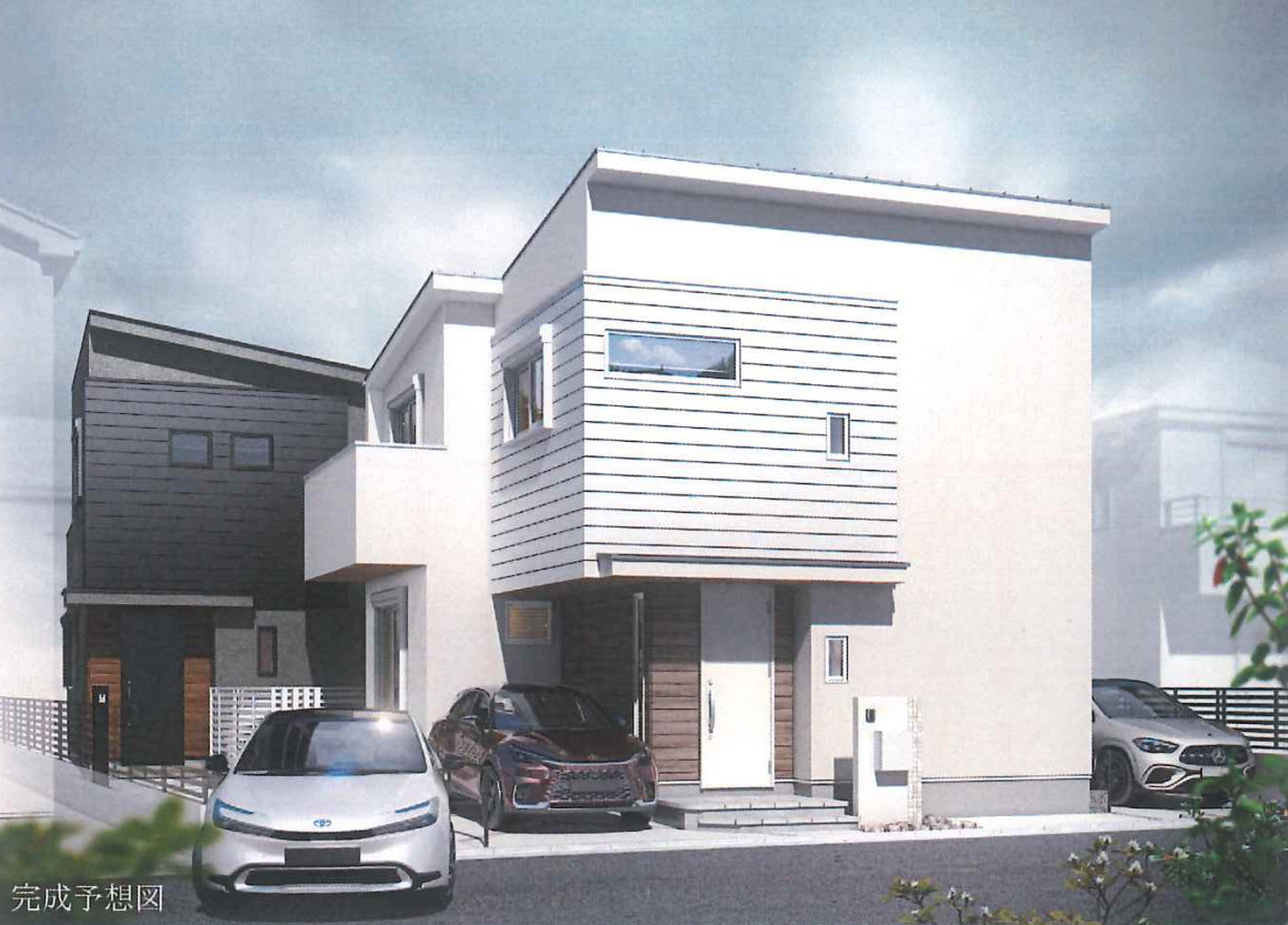 横浜市保土ケ谷区峰岡町3丁目　新築戸建【仲介手数料無料】の外観パース