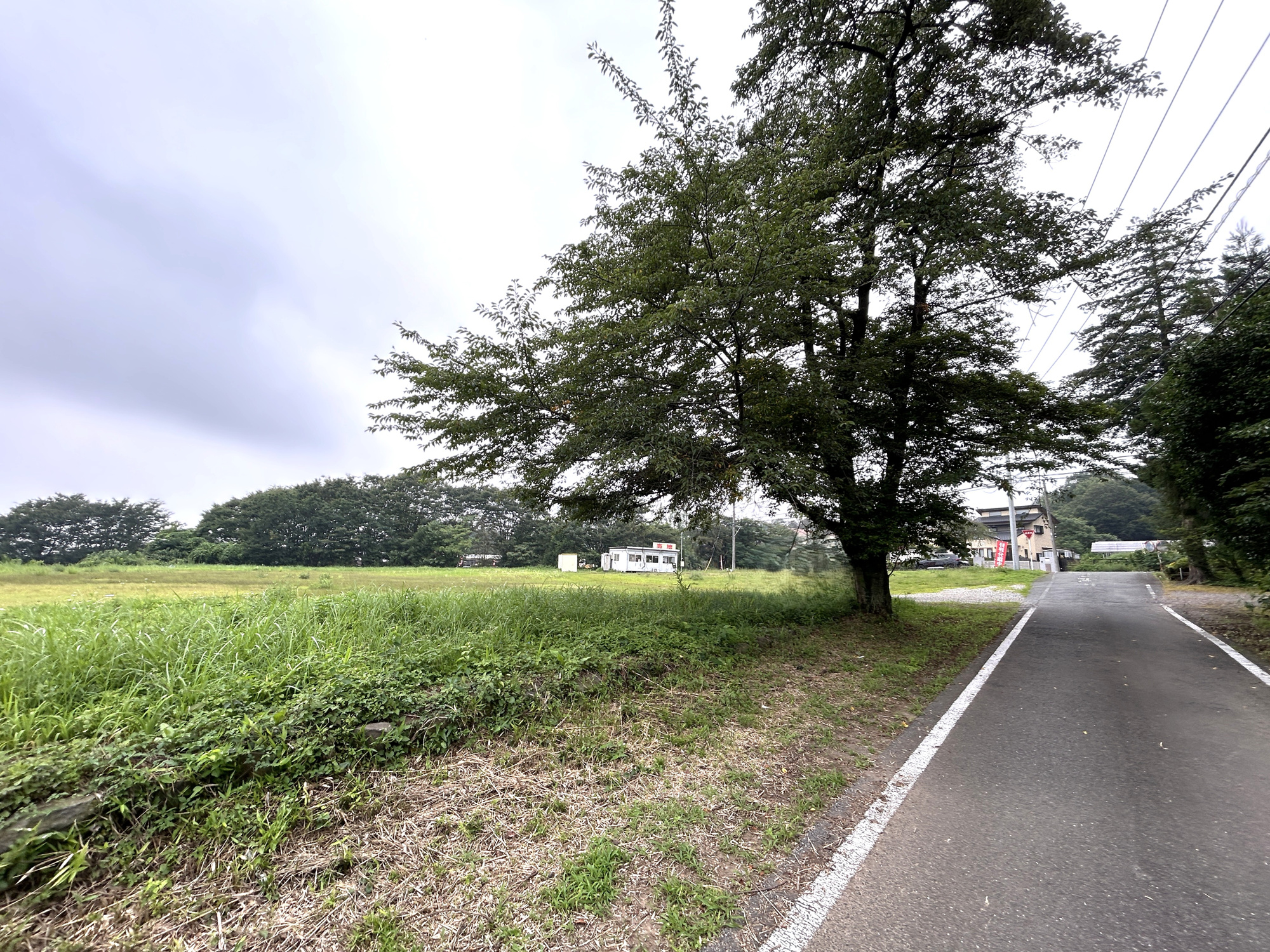 前橋市鼻毛石町の売地の前面道路含む現地写真|建物プラン打ち合わせ可能♪