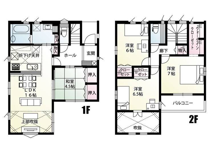 【坂戸市鎌倉町5号棟 間取図】家族との時間を大切しながらも、独立的なプライベート空間もある間取りになっております。