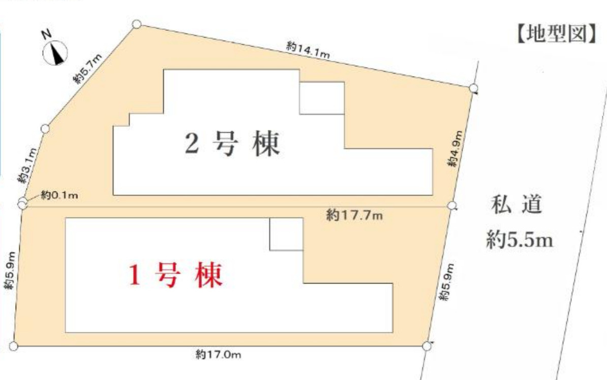 横浜市南区六ッ川2丁目 新築戸建て【仲介手数料無料】の区画図