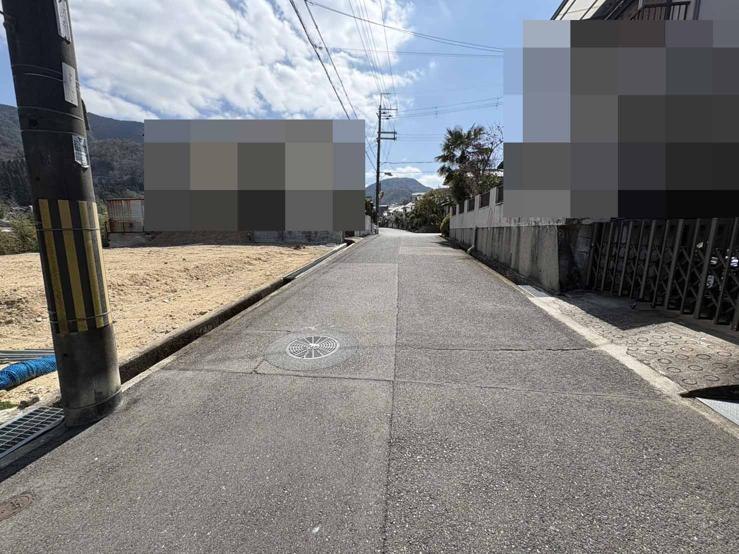 唐櫃台１丁目土地（更地）の前面道路含む現地写真