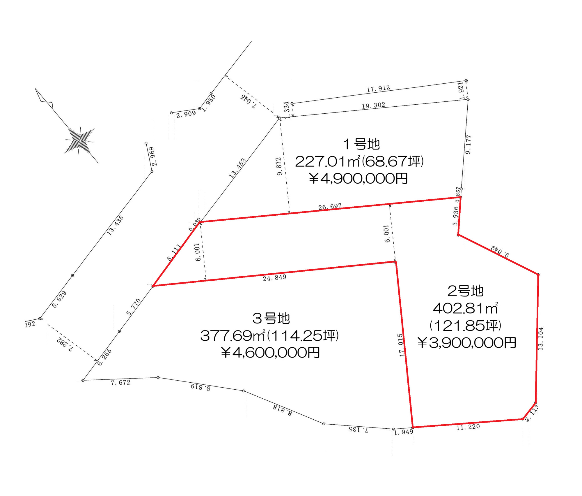 前橋市泉沢町　土地の土地図|■121坪・2号地■
