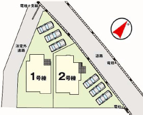 宇都宮市鶴田町２８期　新築住宅全２棟の区画図|「初めまして！」が集まる分譲地。たくさんの子供たちが年齢を問わずに、仲良く一緒に成長できるのは分譲地の特徴ですね。
