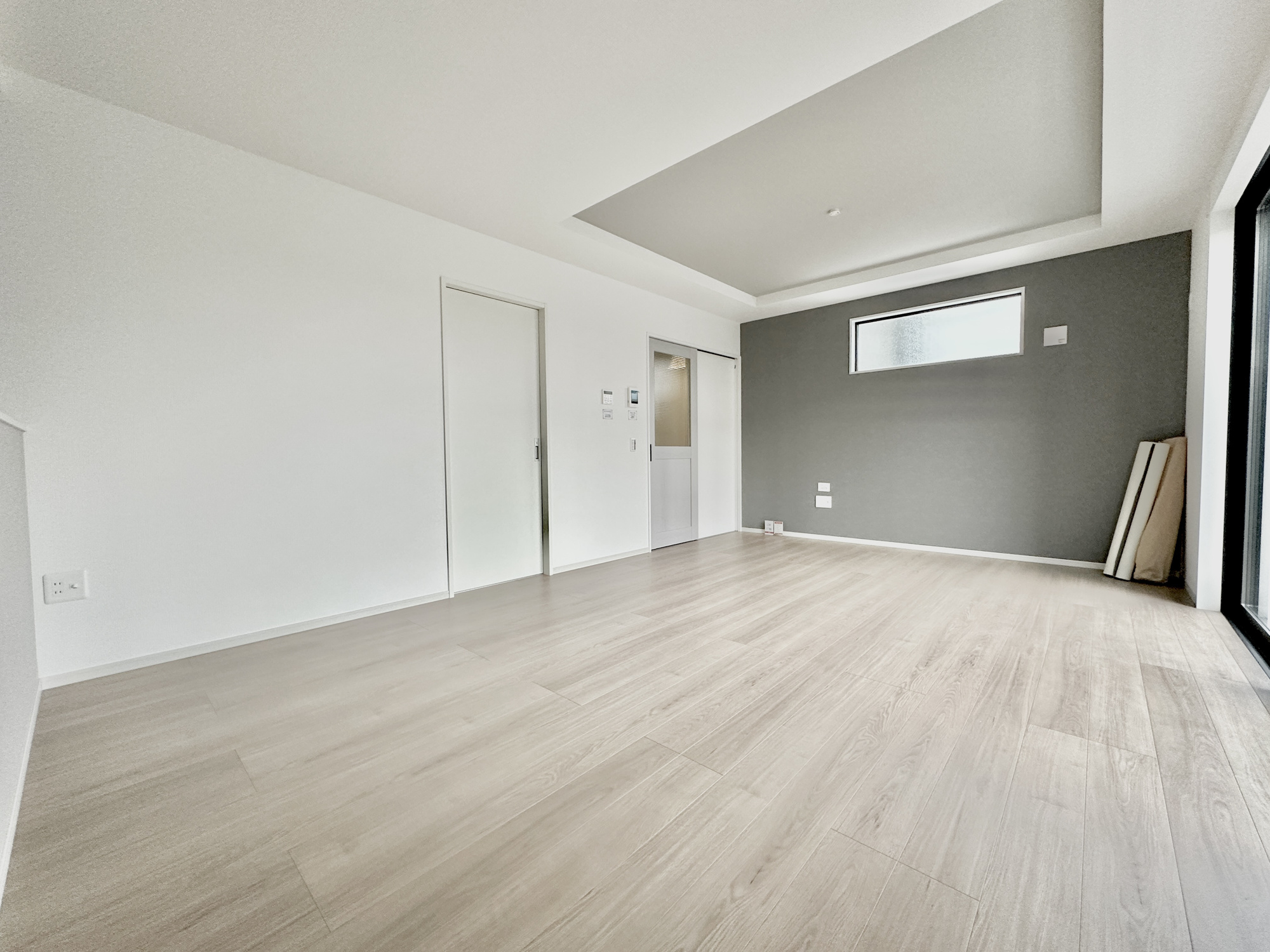 宇都宮市泉が丘６丁目の新築一戸建の居間・リビング|ここにはみんなが集い、食事と楽しい会話が始まる。話に夢中になりすぎて、ついつい時を忘れてしまう。そんな束の間の幸せを感じさせてくれる場所。