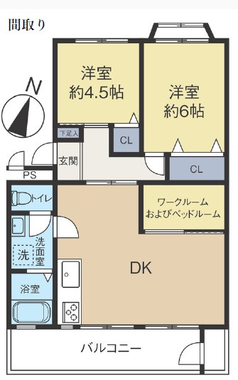 藤和千草台コープA棟の間取り