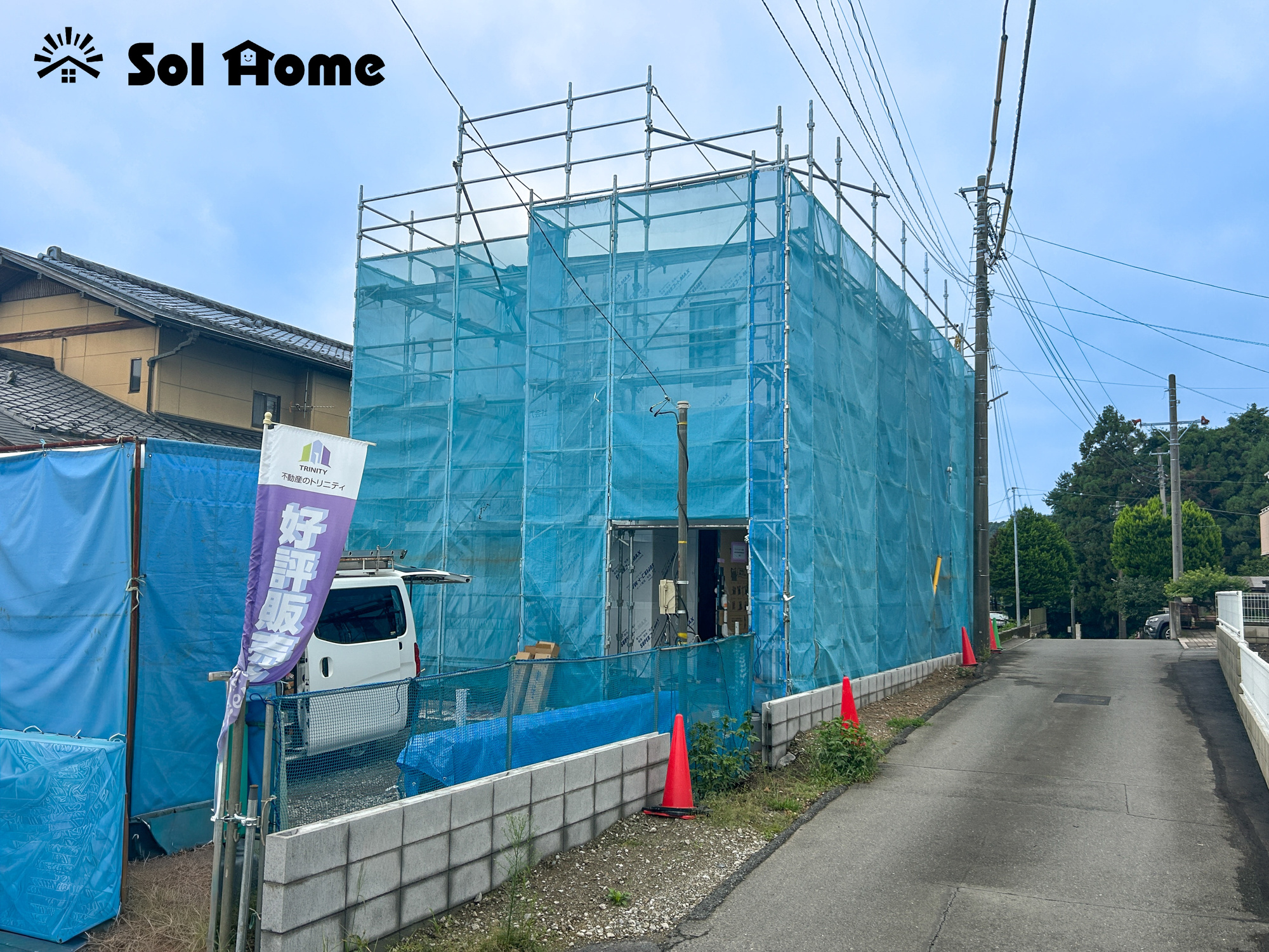 高崎市箕郷町西明屋01期　新築住宅全1棟の外観|◆本日のご案内も大歓迎です♪◆ 図面や写真では分からない部分を不動産のプロが丁寧にご説明いたします！！ソルホームはいつでもお問い合わせをお待ちしております♪