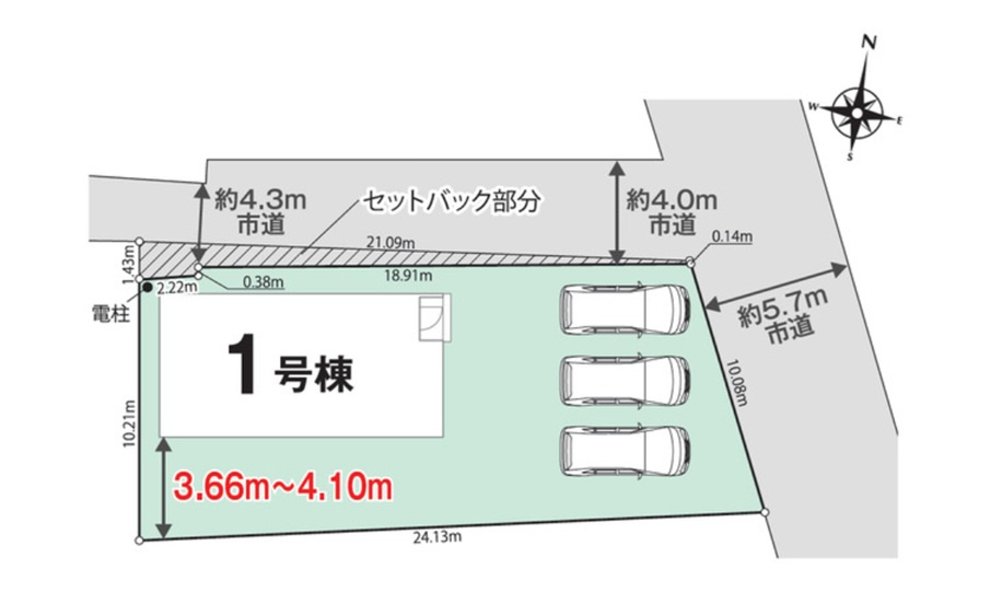 高崎市箕郷町西明屋01期　新築住宅全1棟の区画図|◇土地69.37坪◇