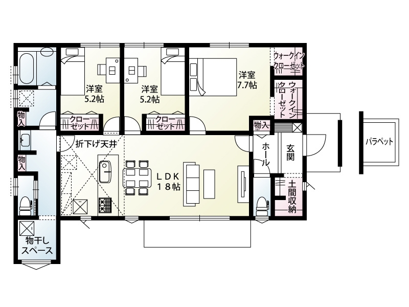 【２号棟：間取り図】