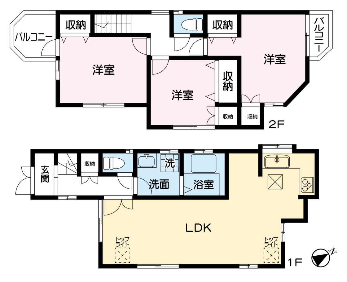 横浜市港南区最戸2丁目 中古戸建て【仲介手数料無料】の間取り
