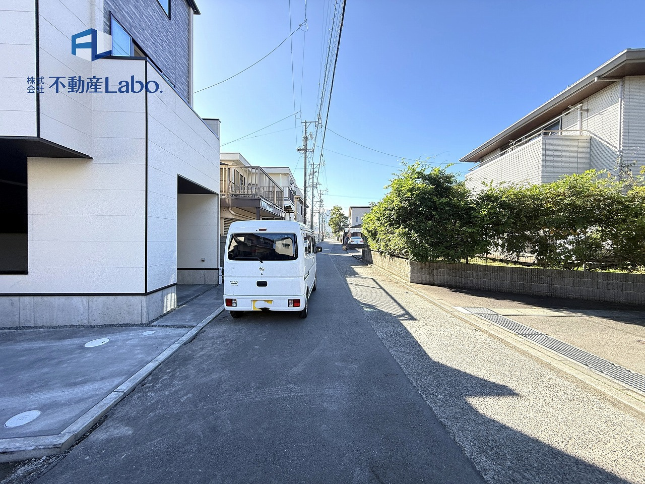 ケイアイグレイス　静岡市八幡3期　全1棟の前面道路含む現地写真|●前面道路● 4ｍ以上の前面道路♪