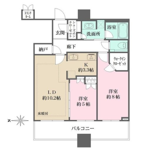 パークタワーグランスカイの間取り