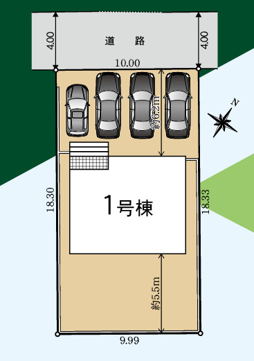 クレイドルガーデン　富士市中丸第11　全1棟の区画図|1棟限定販売