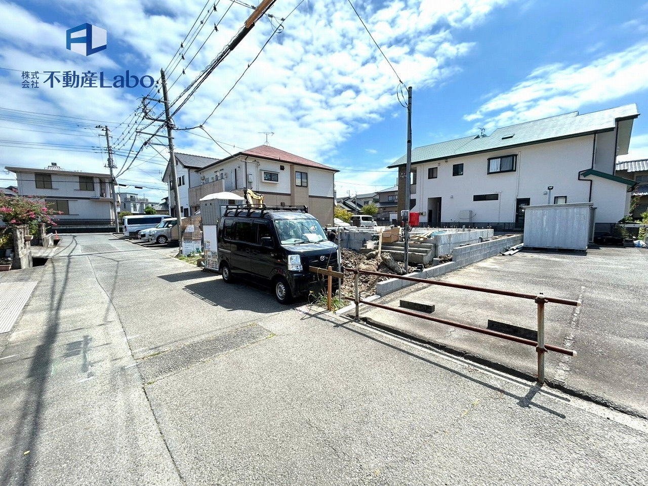 クレイドルガーデン　富士市中丸第11　全1棟の前面道路含む現地写真|現在建築中！いつでもご見学が可能です♪