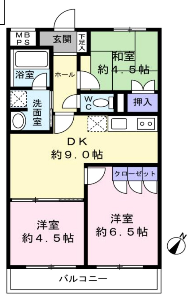 朝日プラザ上大岡【仲介手数料無料】の間取り