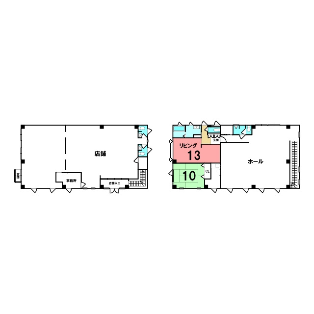洞爺湖町泉358-29　店舗の間取り