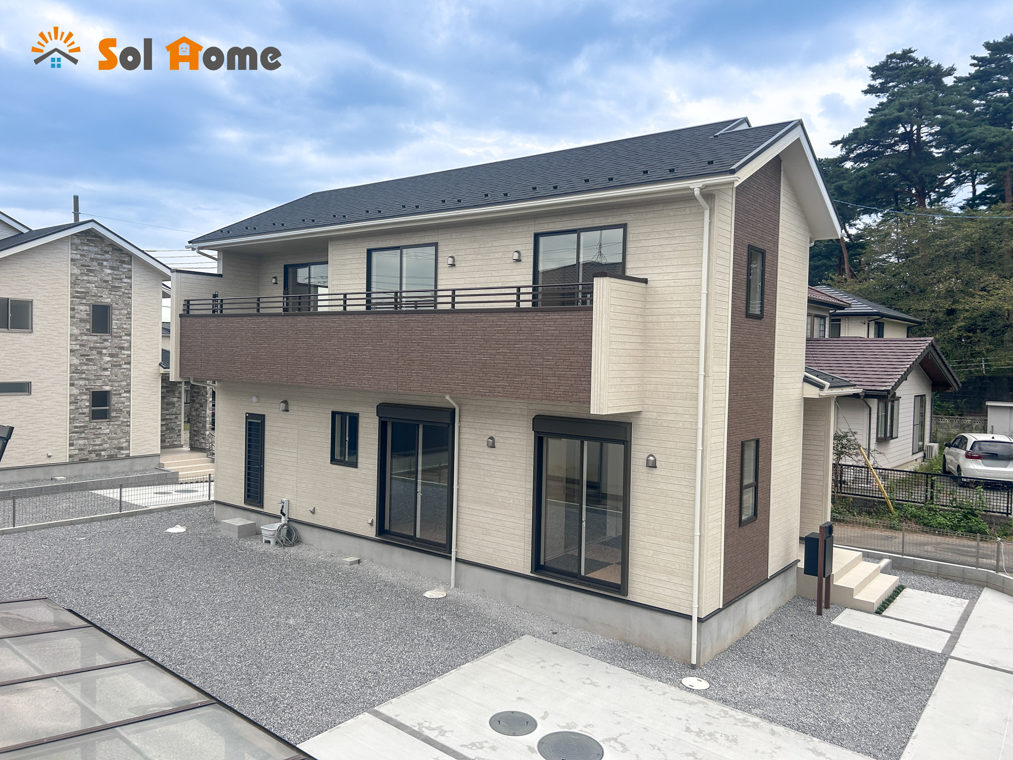 伊勢崎市豊城町　新築住宅全2棟の外観|◆本日のご案内も大歓迎です♪◆ 図面や写真では分からない部分を不動産のプロが丁寧にご説明いたします！！ 年中無休のソルホームはいつでもお問い合わせをお待ちしております♪