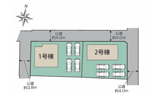 伊勢崎市豊城町　新築住宅全2棟の区画図|「初めまして！」が集まる分譲地。たくさんの子供たちが年齢を問わずに、仲良く一緒に成長できるのは分譲地の特徴ですね。