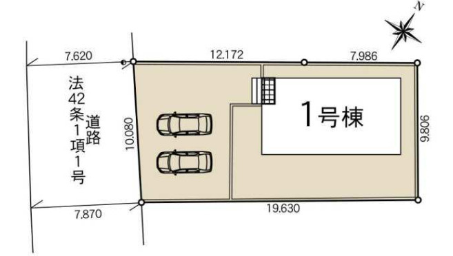 矢板市本町の新築一戸建の前面道路含む現地写真|前面道路の幅７．６ｍで運転に自信がない人でも車の出し入れらくらく♪すれ違いもしやすい道路で毎日の通勤もストレスがありません！