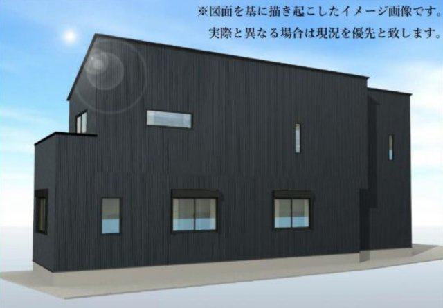 横浜市旭区白根5丁目 新築戸建て【仲介手数料無料】カースペース2台の外観パース