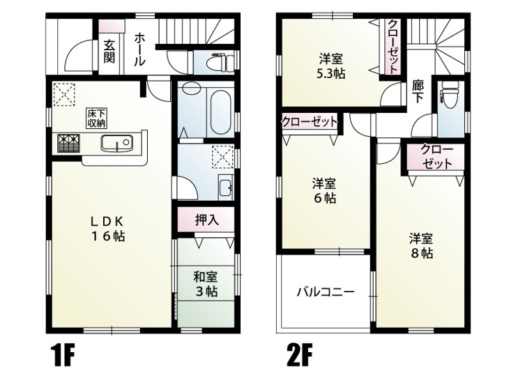 北本市東間　１号棟　間取り図