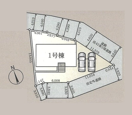 高崎市上大島町第3　新築住宅全1棟の区画図|◇土地51.88坪◇