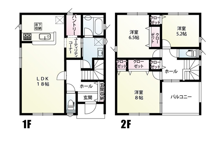 古河市新久田　２号棟◆間取り図