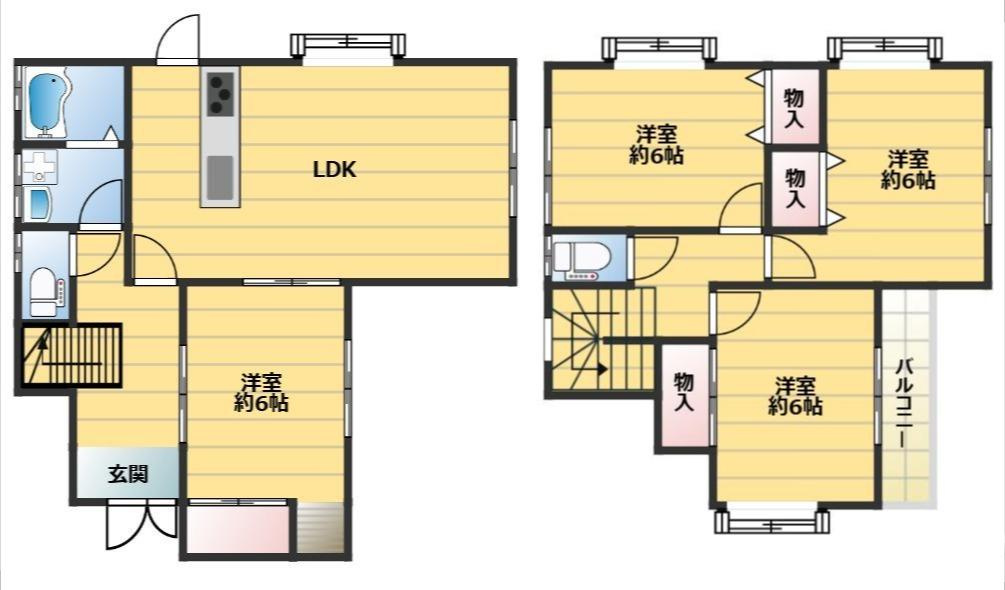 市原市久々津　中古戸建の間取り