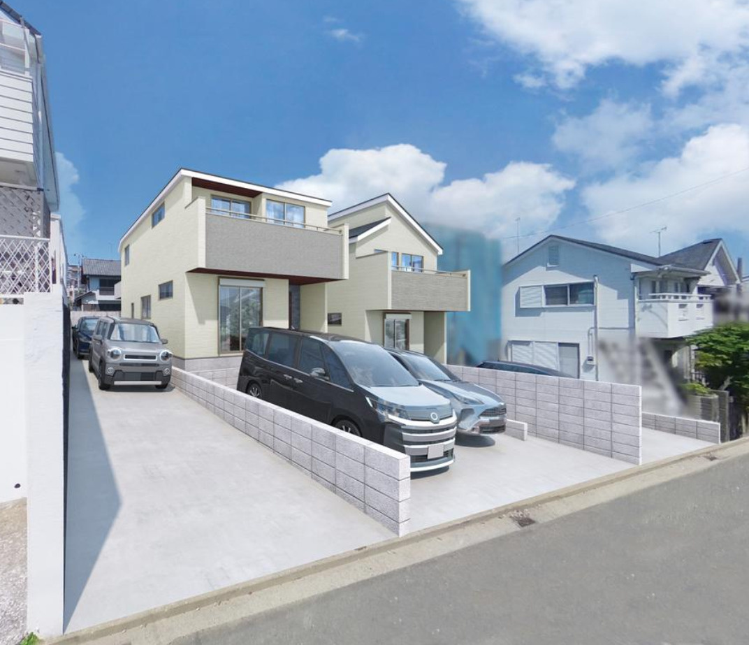 横浜市金沢区長浜２丁目 新築戸建て【仲介手数料無料】の外観パース