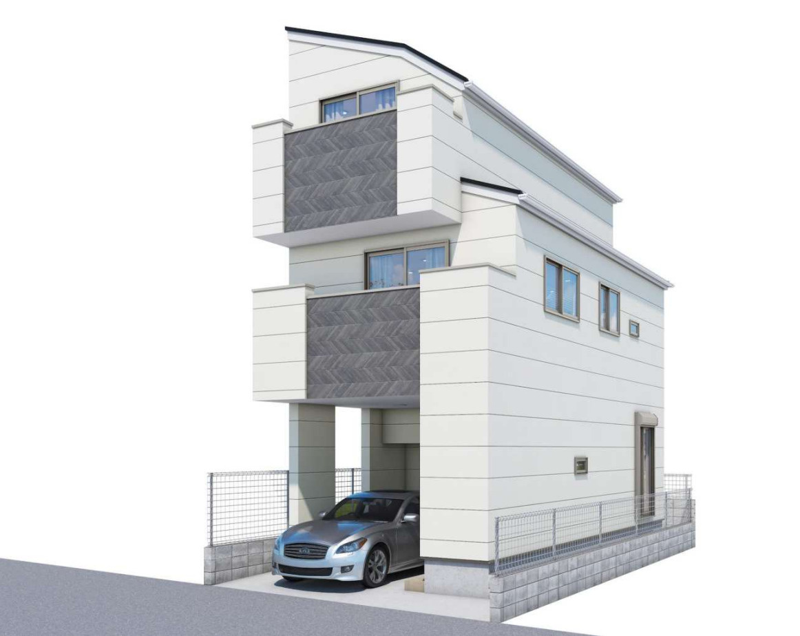 横浜市西区元久保町 新築戸建て【仲介手数料無料】の外観パース