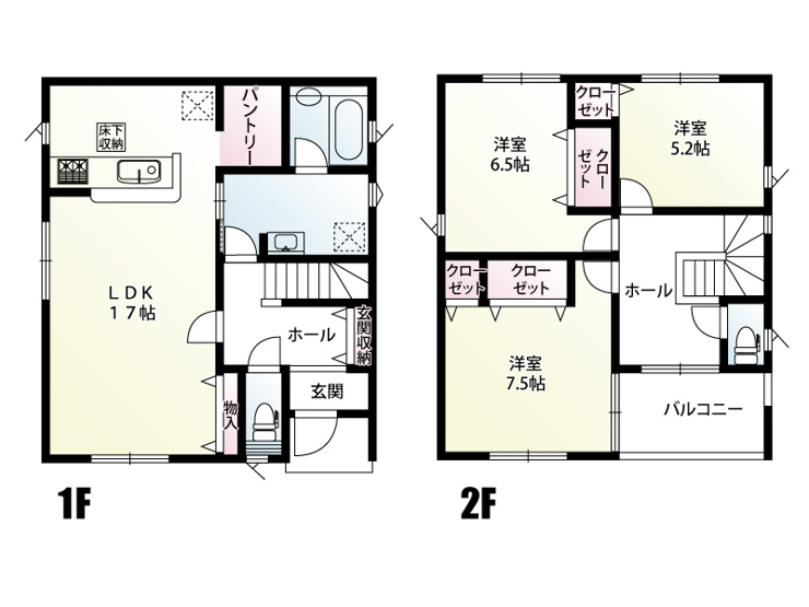 久喜市栗原3丁目第12　1号棟　間取図