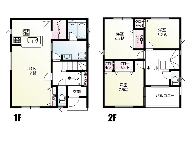 久喜市栗原3丁目第12　1号棟　間取図