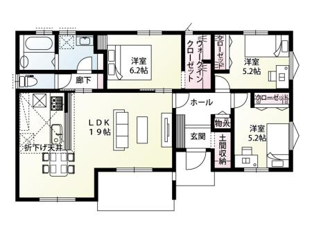 【茂呂南町　1区画　間取り図】